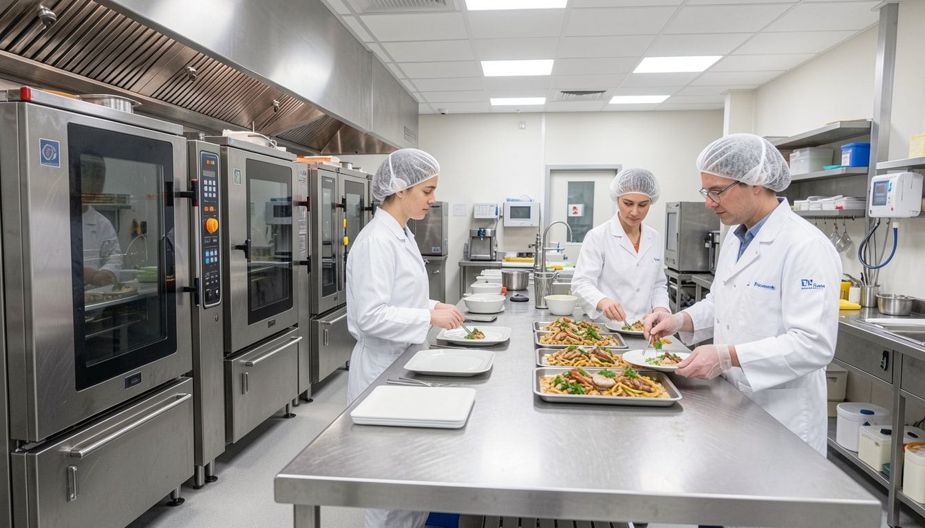 Kitchen management in a hospital kitchen using Kibi Scada for monitoring critical temperatures